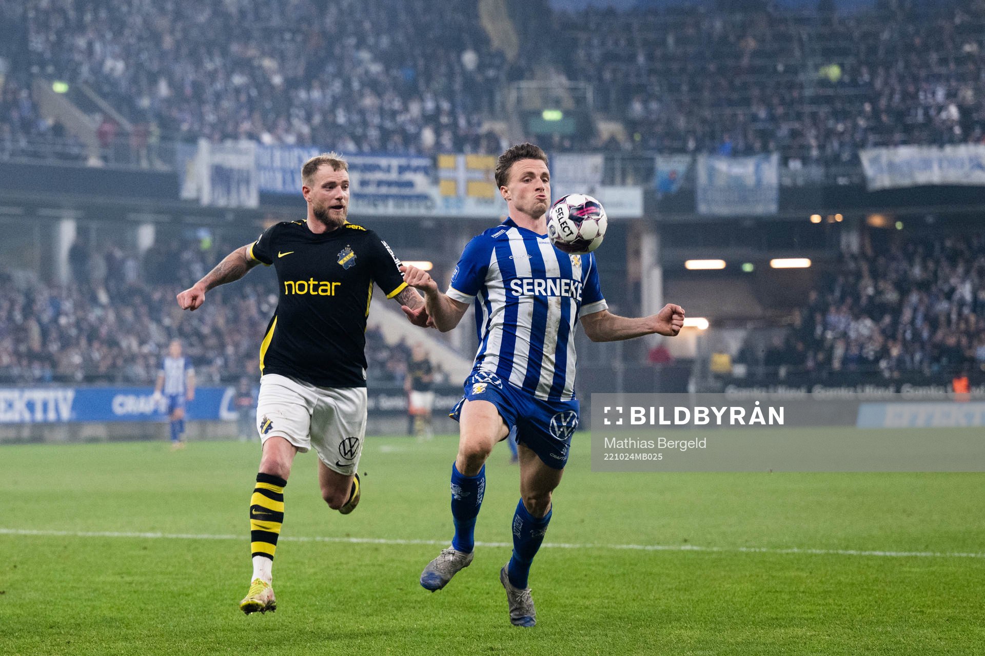 AIKs John Guidetti och IFK Göteborgs Carl Johansson