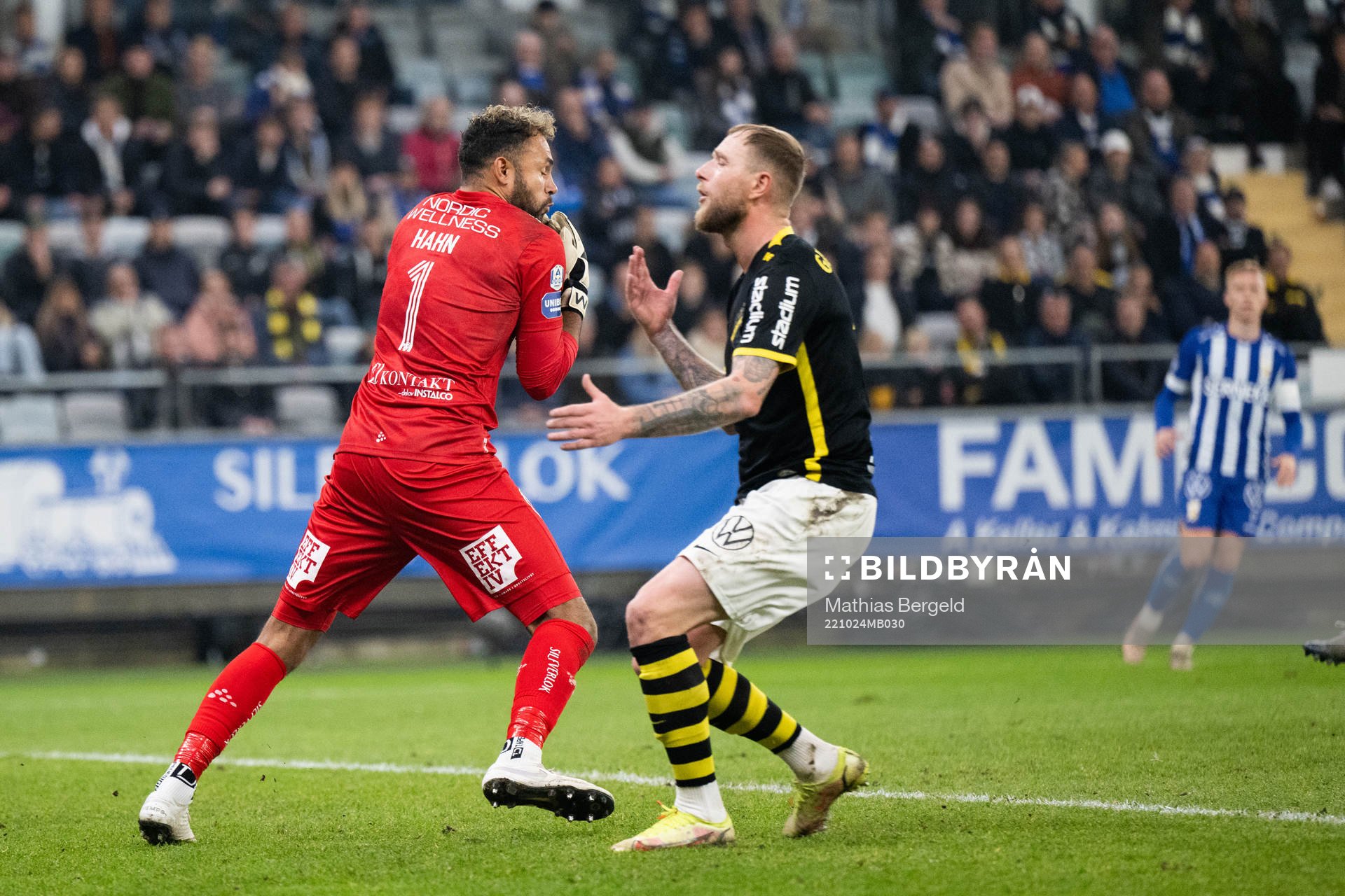 IFK Göteborgs målvakt Warner Hahn och AIKs John Guidetti