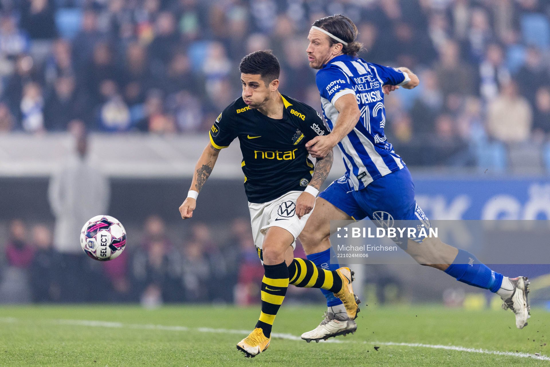 AIKs Nicolas Stefanelli och IFK Göteborgs Gustav Svensson