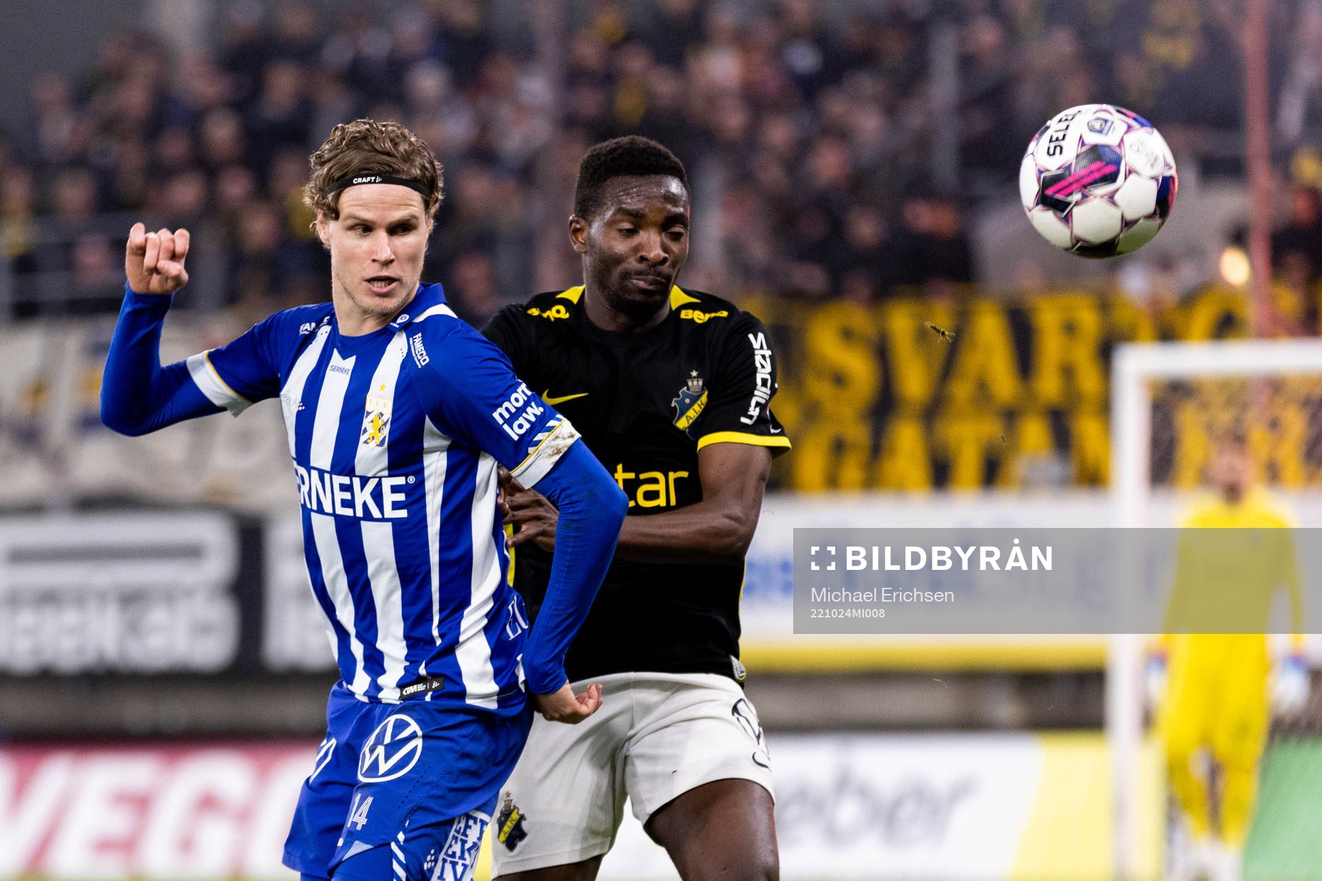 IFK Göteborgs Gustaf Norlin och AIKs Collins Lusaka