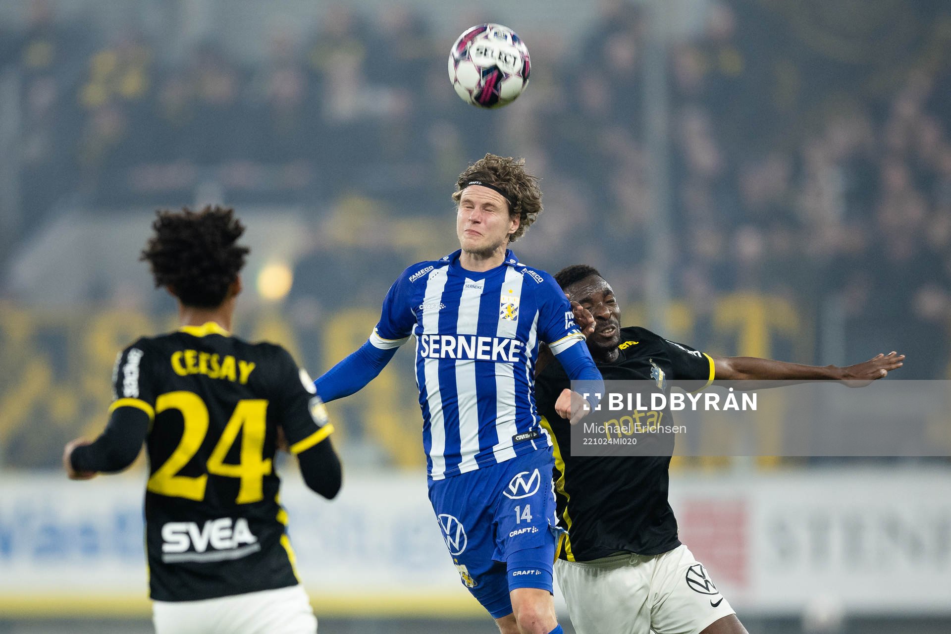 IFK Göteborgs Gustaf Norlin och AIKs Collins Lusaka
