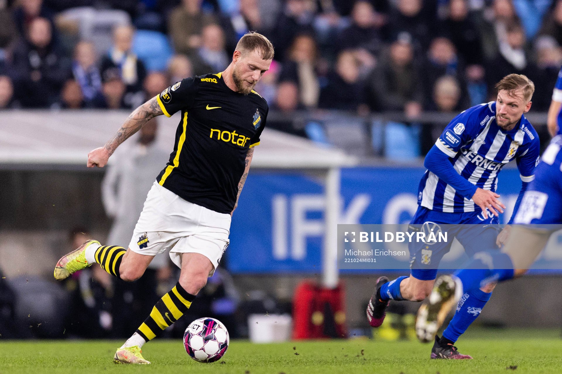 AIKs John Guidetti och IFK Göteborgs Sebastian Eriksson