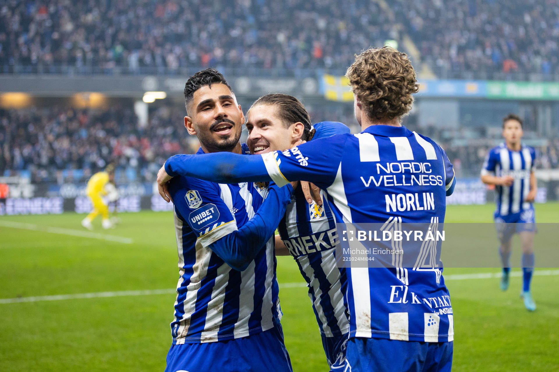 IFK Göteborgs Eman Markovic jublar ihop med Hosam Aiesh