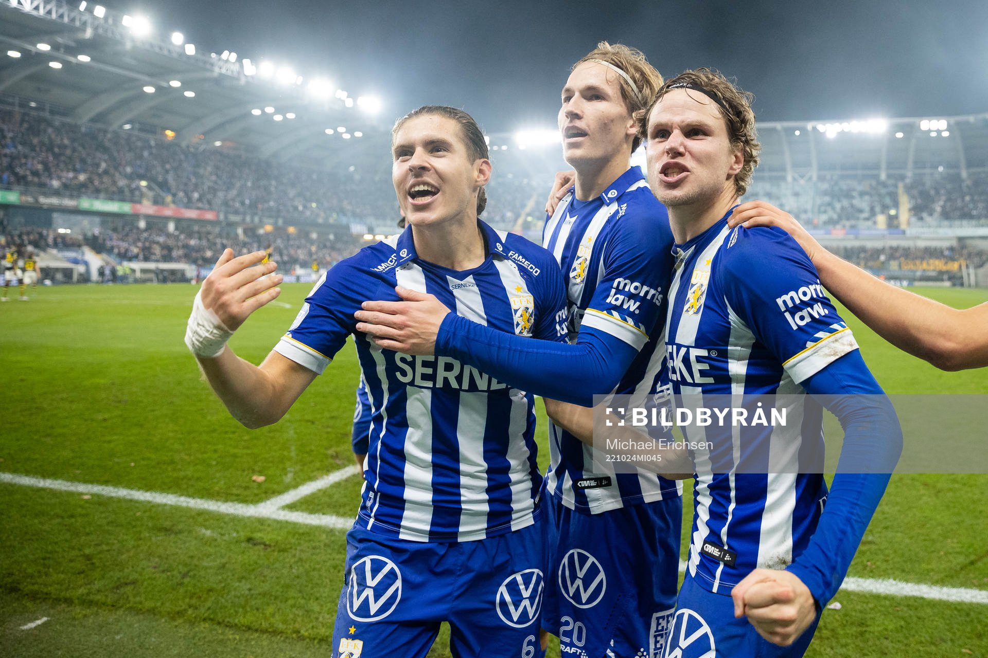 IFK Göteborgs Eman Markovic jublar ihop med Johan Bångsbo