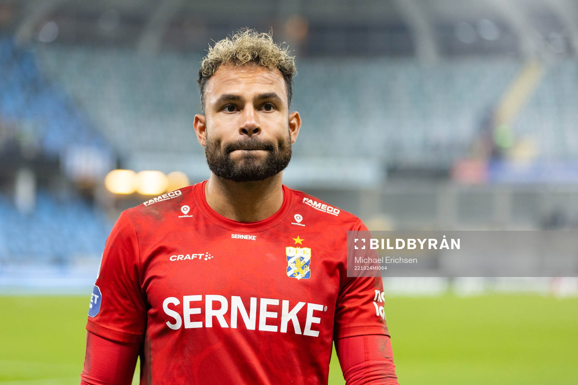 IFK Göteborgs målvakt Warner Hahn efter  fotbollsmatchen i Allsvenskan mellan IFK Göteborg och AIK den 24 oktober 2022 i Göteborg. 