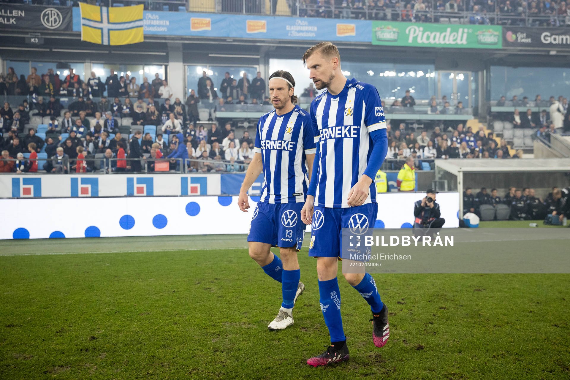 IFK Göteborgs Gustav Svensson och Sebastian Eriksson innan