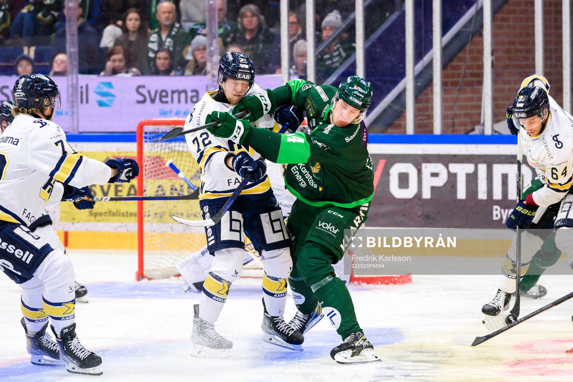 HV71s Jonathan Davidsson och Färjestads Victor Ejdsell