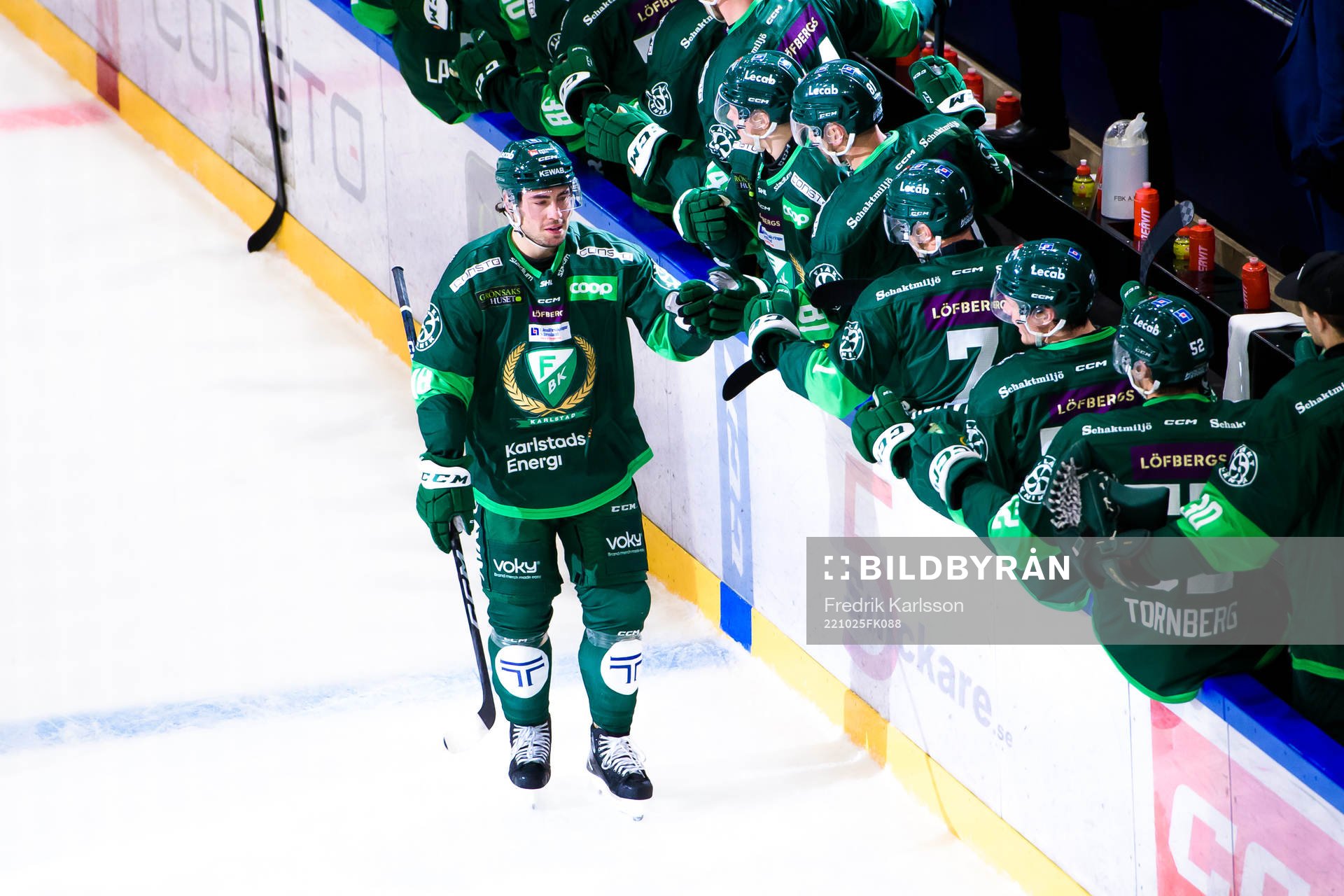 Färjestads Remi Elie jublar