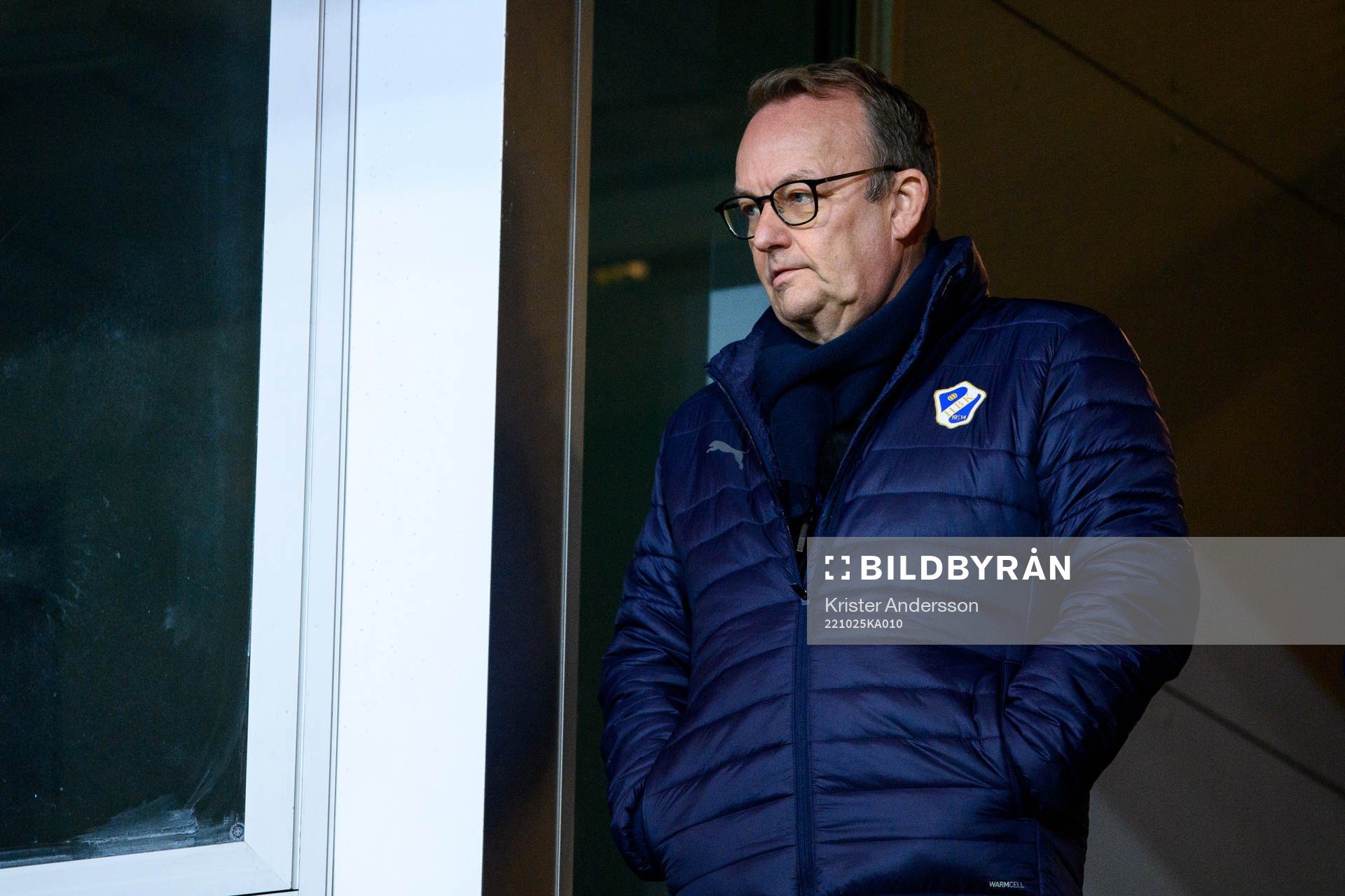 Halmstads ordförande Pelle Nilsson under fotbollsmatchen i Superettan mellan Halmstad och Örebro den 25 oktober 2022 i Halmstad. 