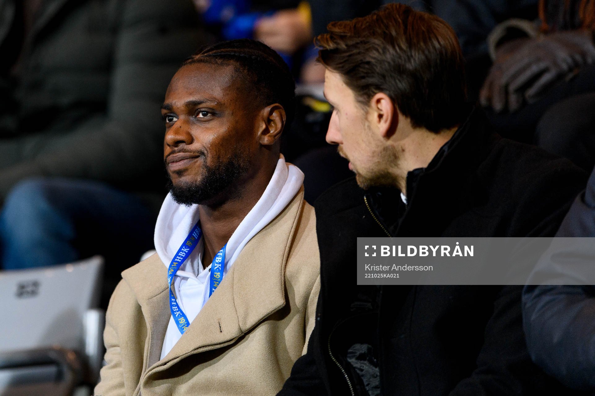 Halmstads Joseph Baffoe på läktaren