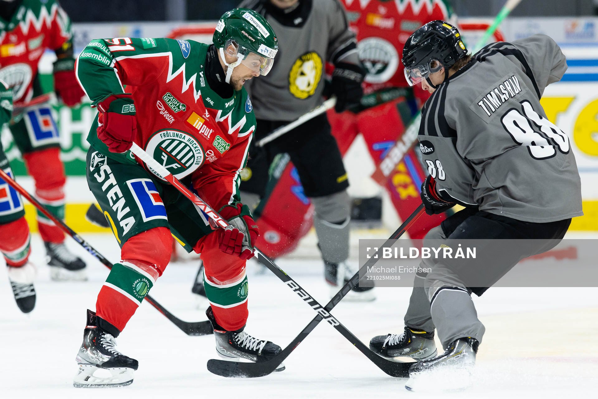 Frölundas Mats Rosseli Olsen och Brynäs Dmytro Timashov