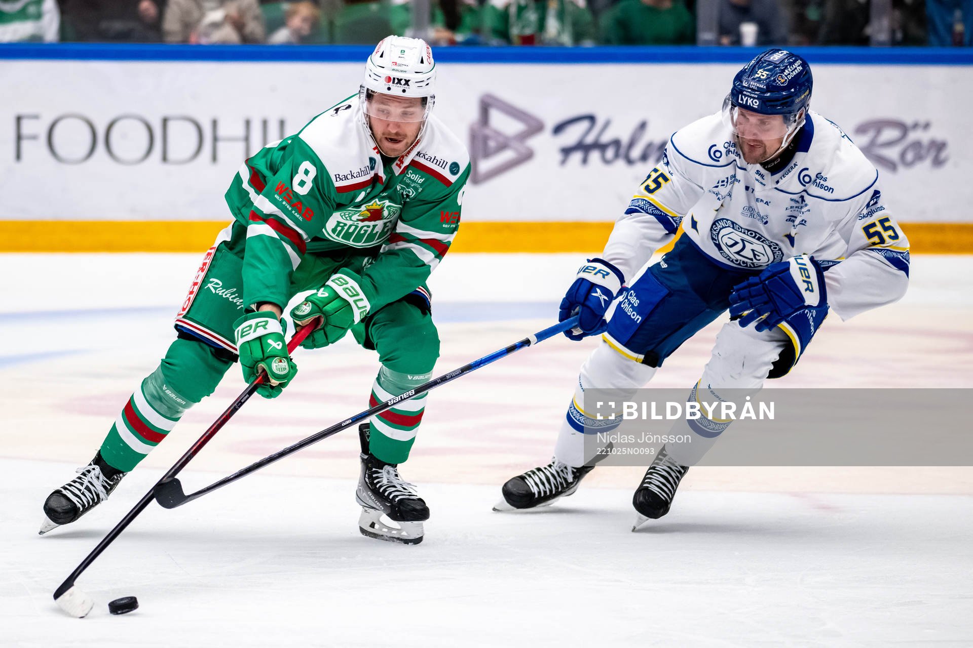 Rögles Linus Sandin och Leksands Jonas Ahnelöv