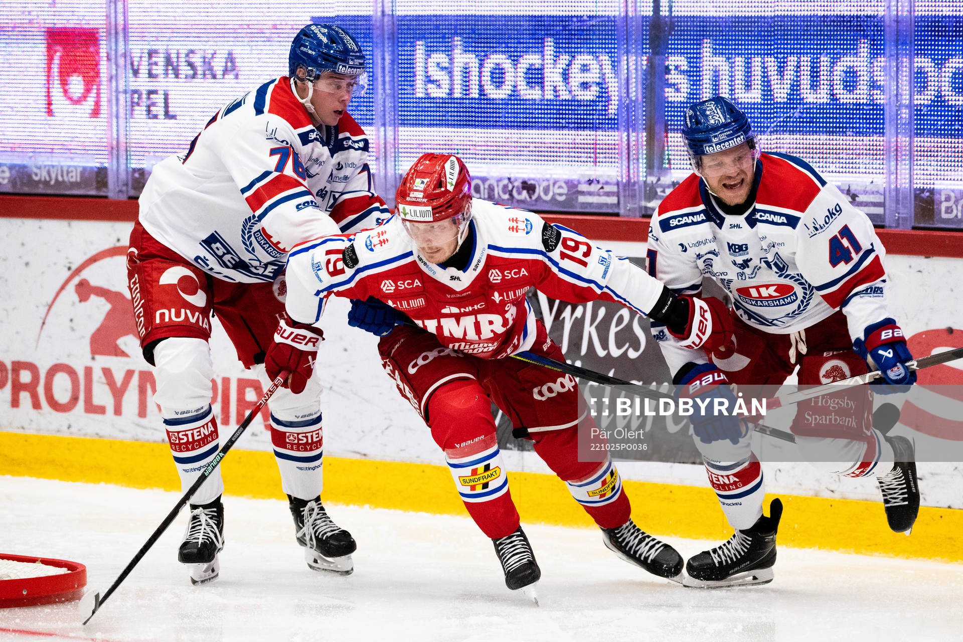 Oskarshamns Emil Lilleberg Johan Johnsson och Timrås Erik