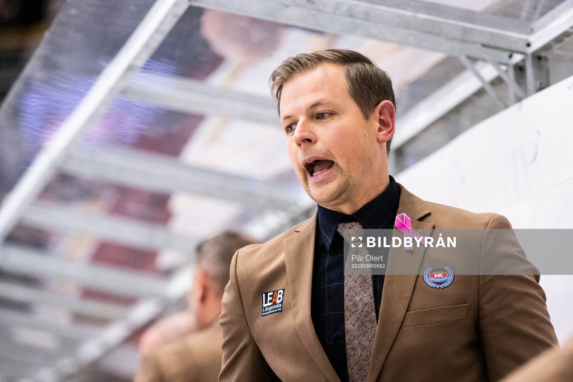 Oskarshamns tränare Martin Filander reagerar