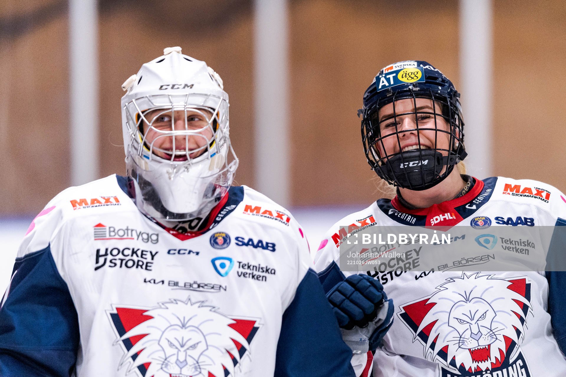 Linköpings målvakt Ebba Svensson Träff och Lene Tendenes