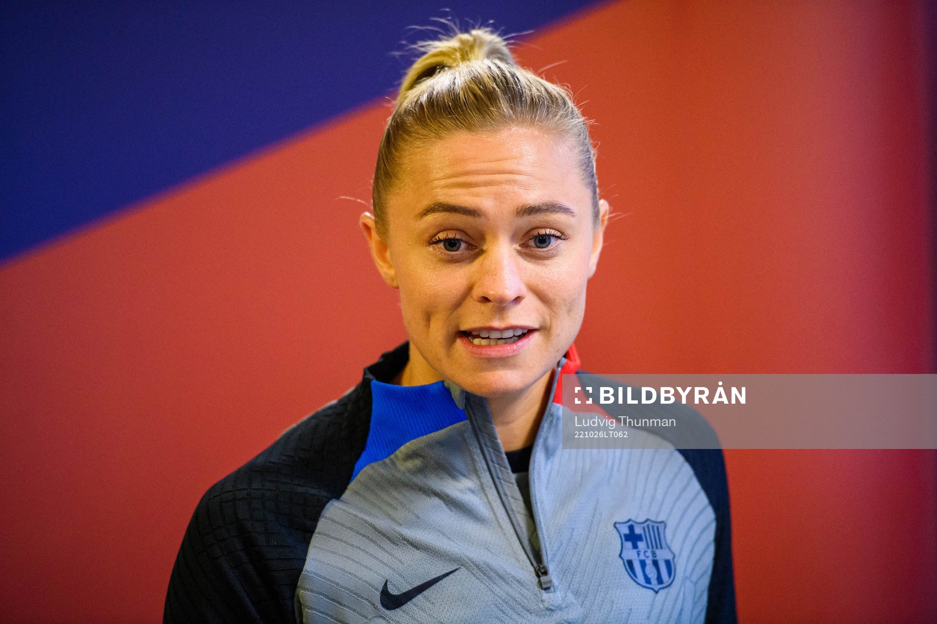 Fridolina Rolfö during a press conference with Barcelona on October 26, 2022 in Barcelona. 