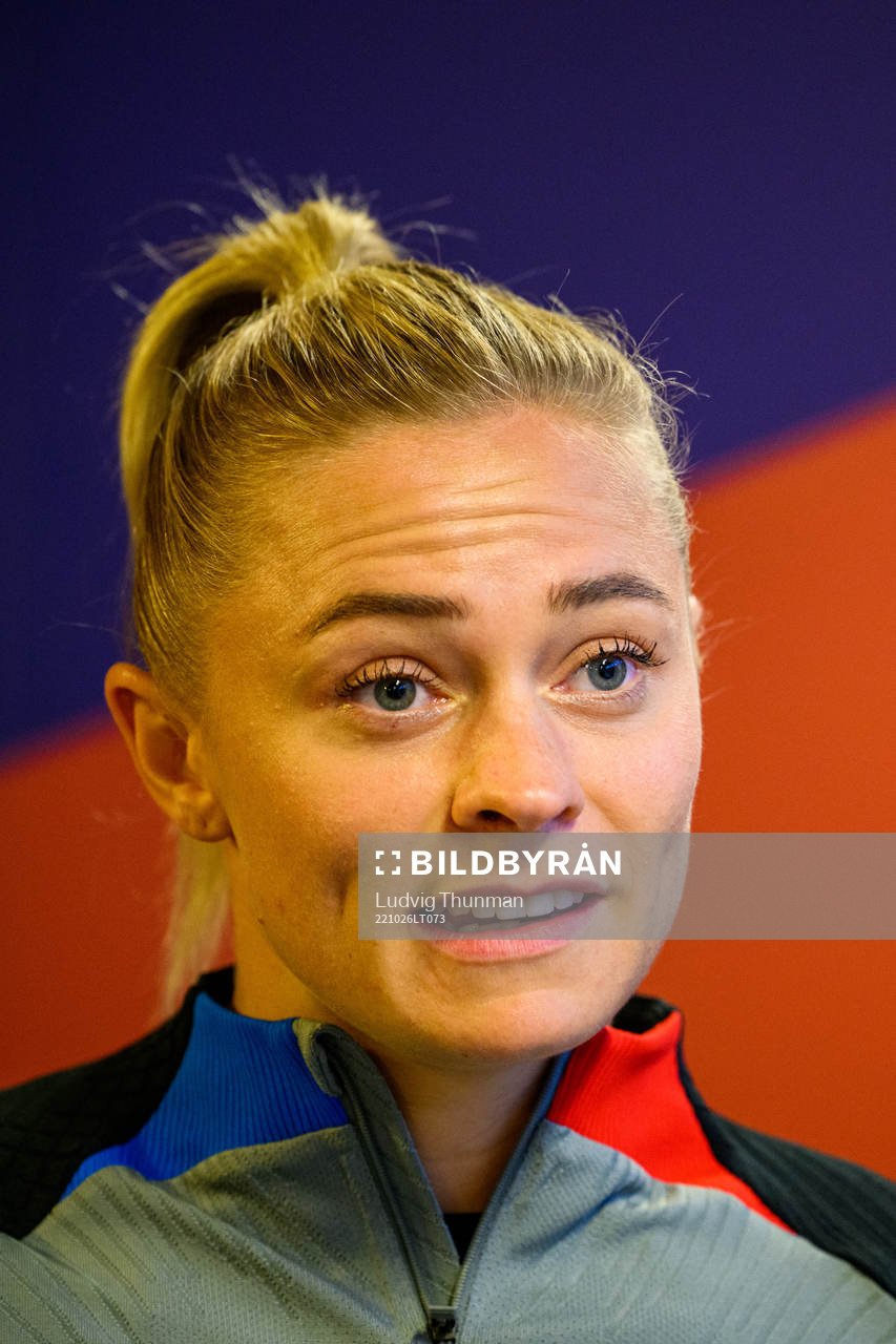 Fridolina Rolfö during a press conference with Barcelona on October 26, 2022 in Barcelona. 