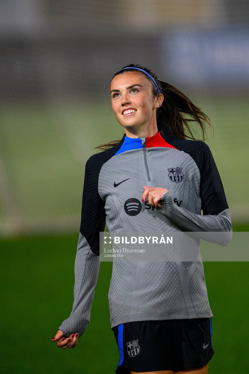 Ingrid Syrstad Engen during a training session with Barcelona on October 26, 2022 in Malmö. 