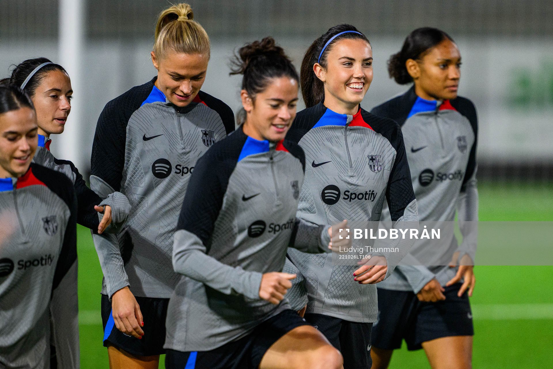 Ingrid Syrstad Engen during a training session with Barcelona on October 26, 2022 in Malmö. 