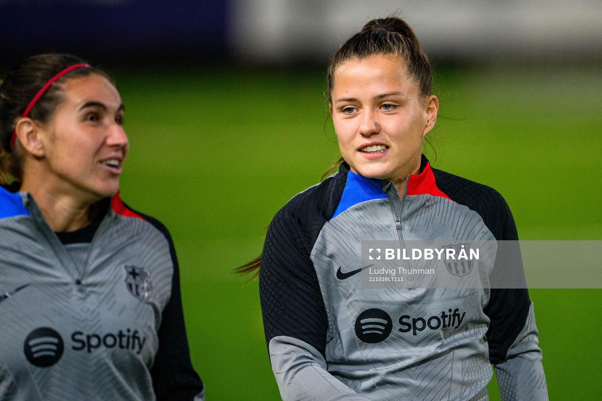 Claudia Pina Medina during a training session with Barcelona on October 26, 2022 in Malmö. 
