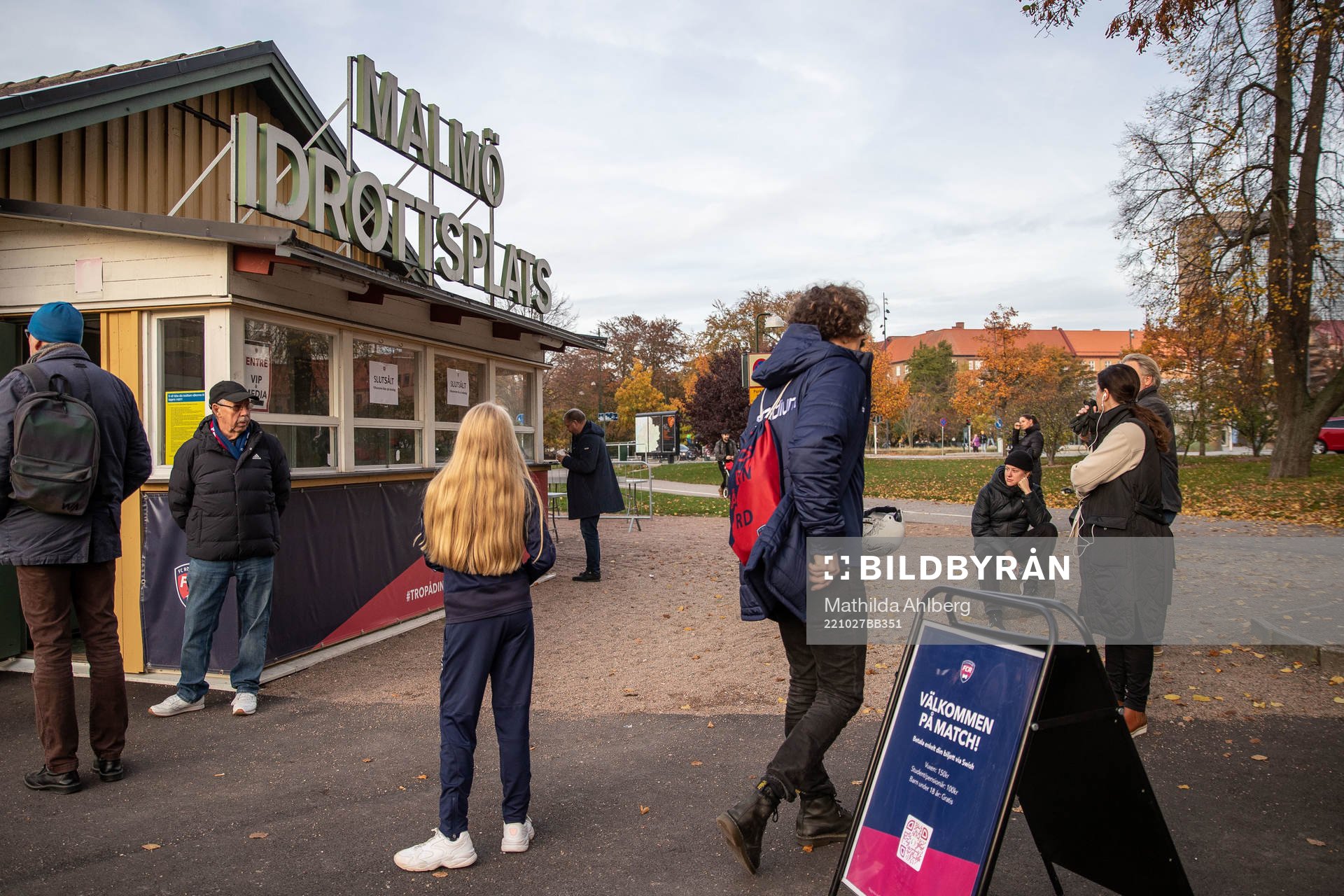 General view of the entrance to Malmö idrottsplats