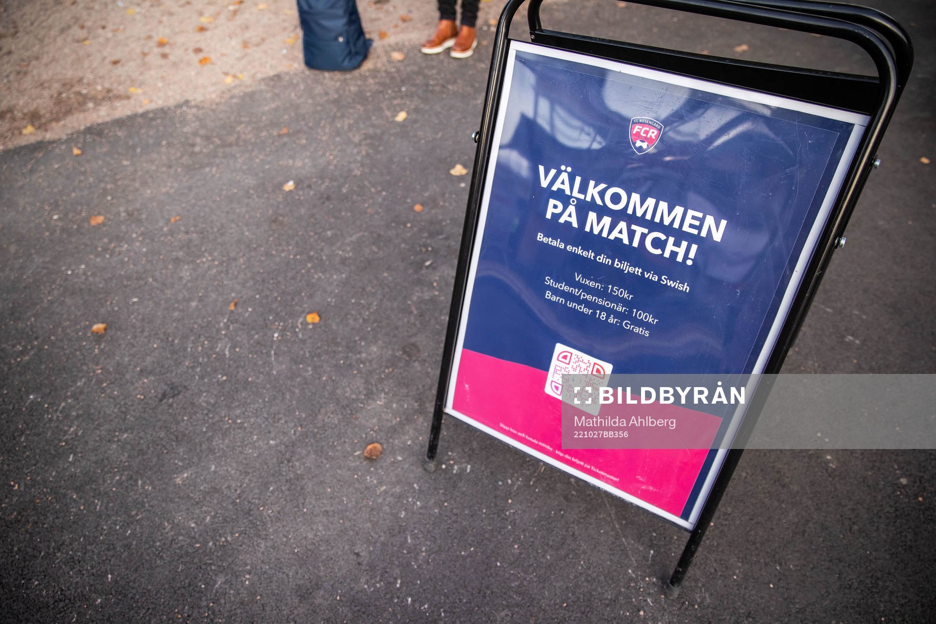 A sign welcoming people to the UEFA Women's Champions