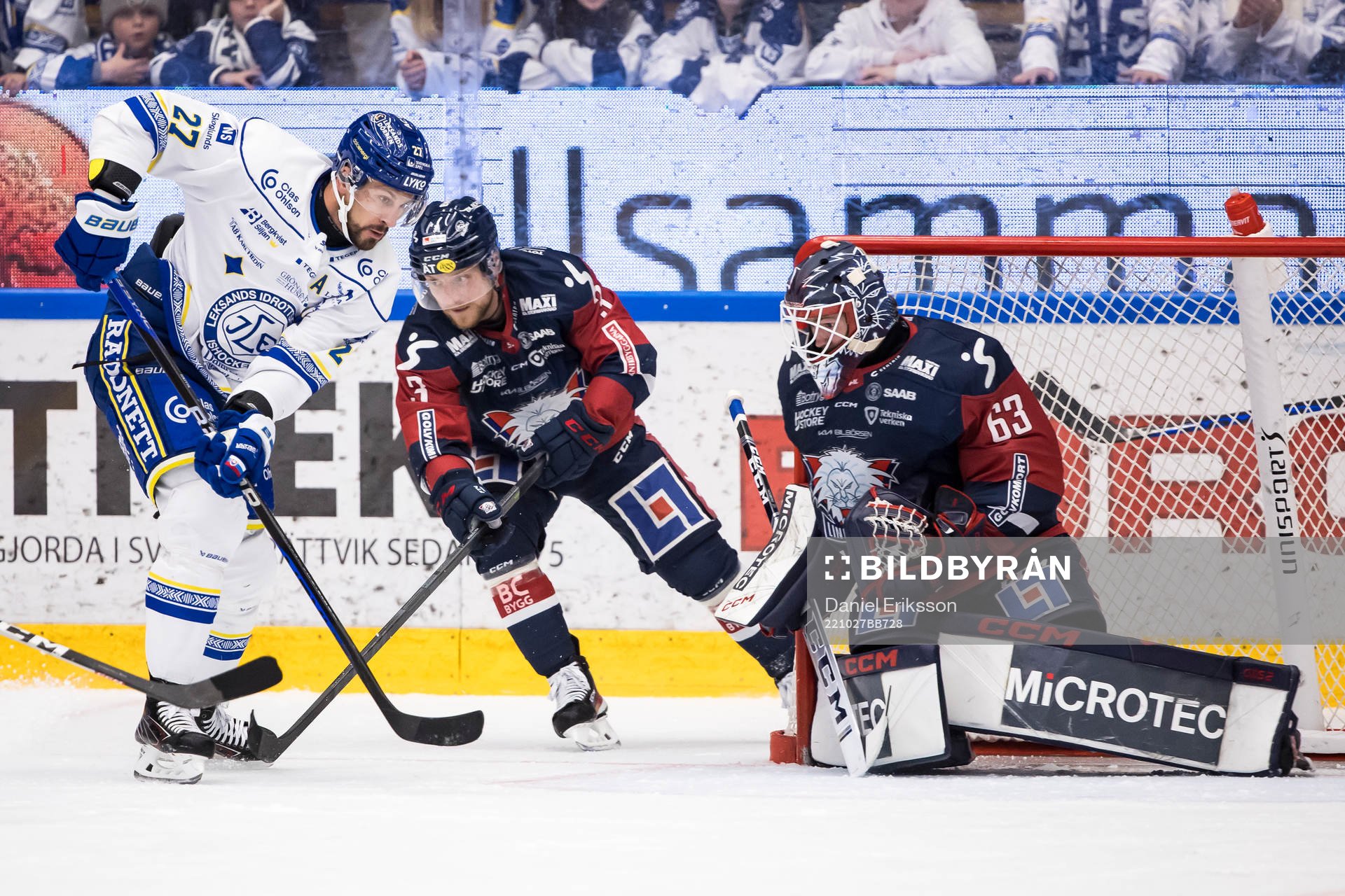 Leksands Marek Hrivik och Linköpings Linus Hultström och