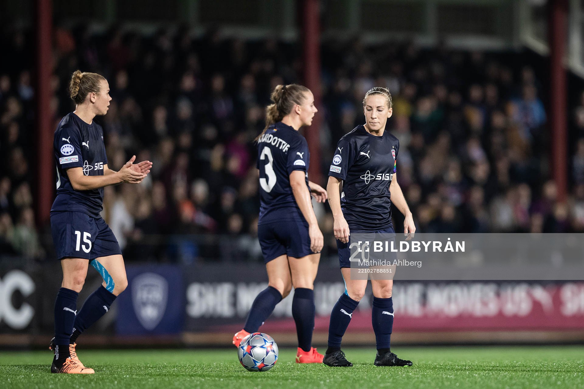 Mia Persson of FC Rosengård looks dejected