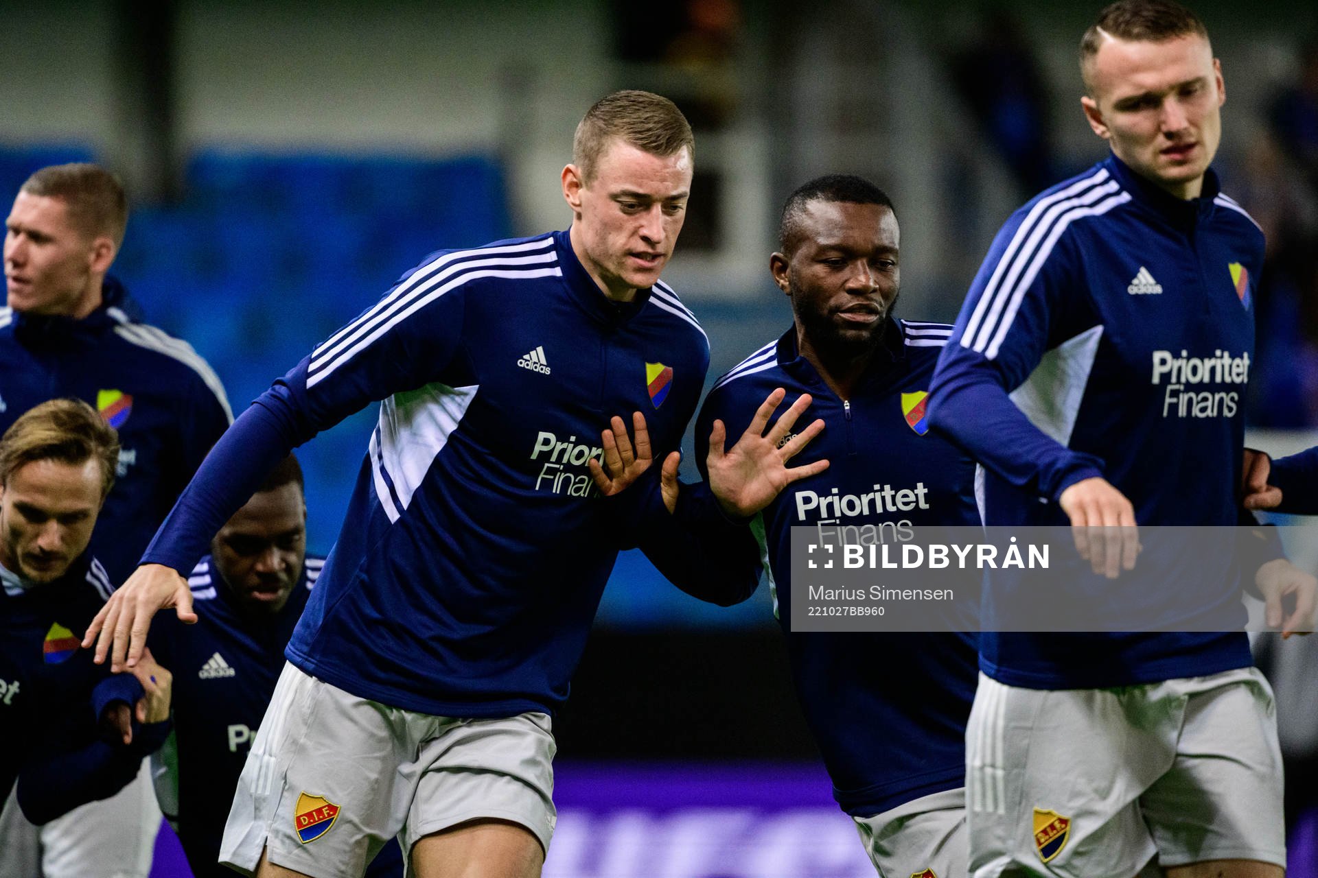 Jesper Löfgren of Djurgården and Emmanuel Banda of