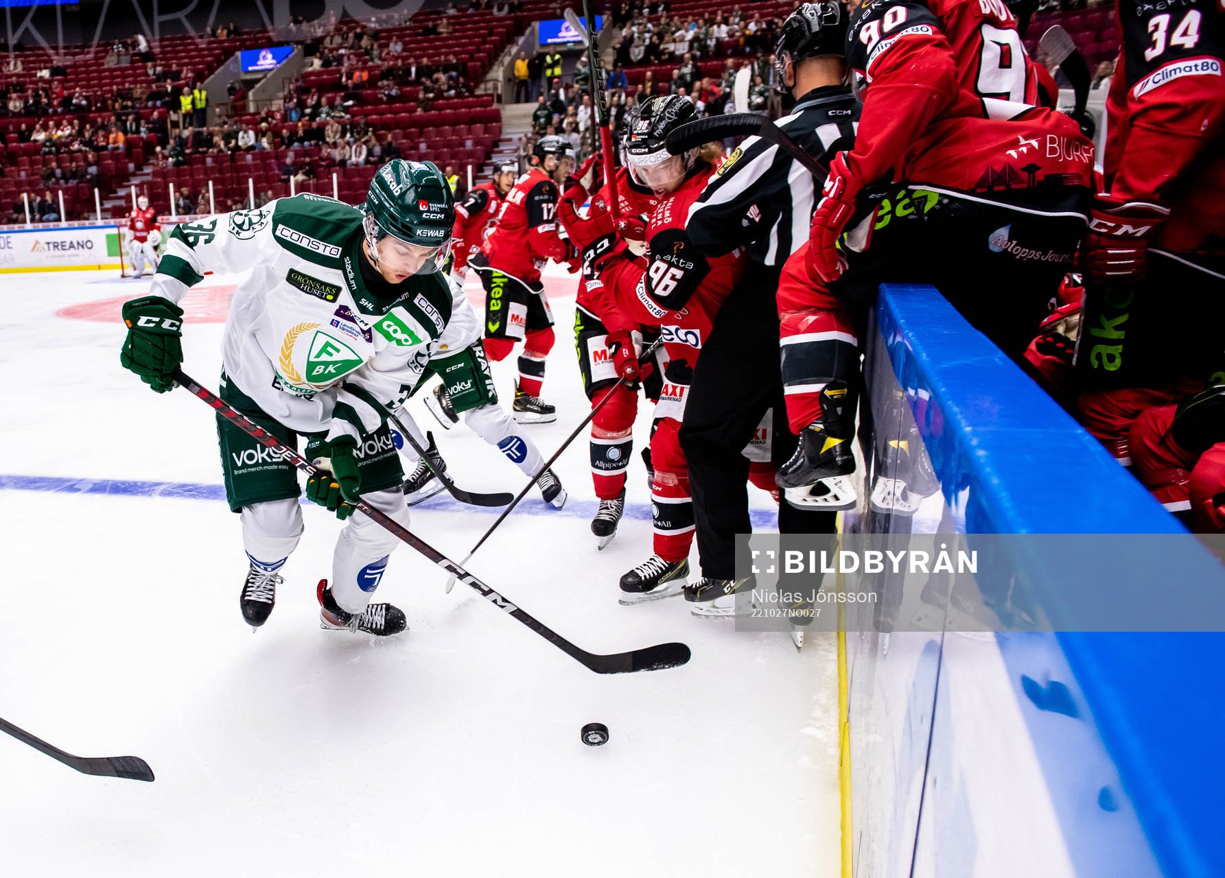Färjestads Jonathan Andersen och Malmö Redhawks Lukas