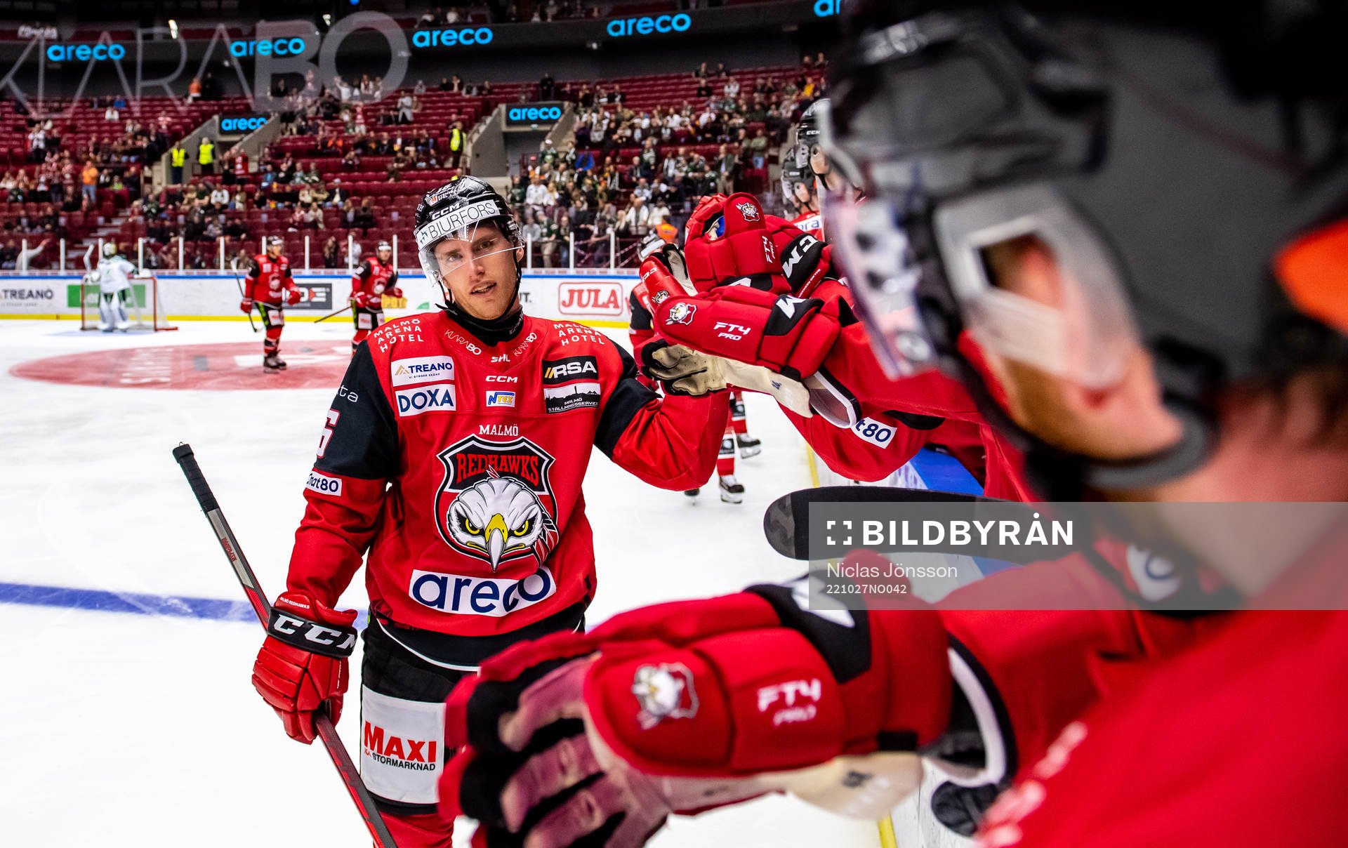 Malmö Redhawks Matias Lassen jublar