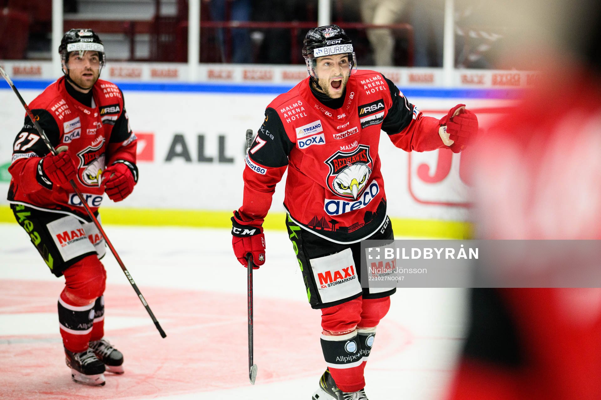 Malmö Redhawks Pathrik Westerholm jublar