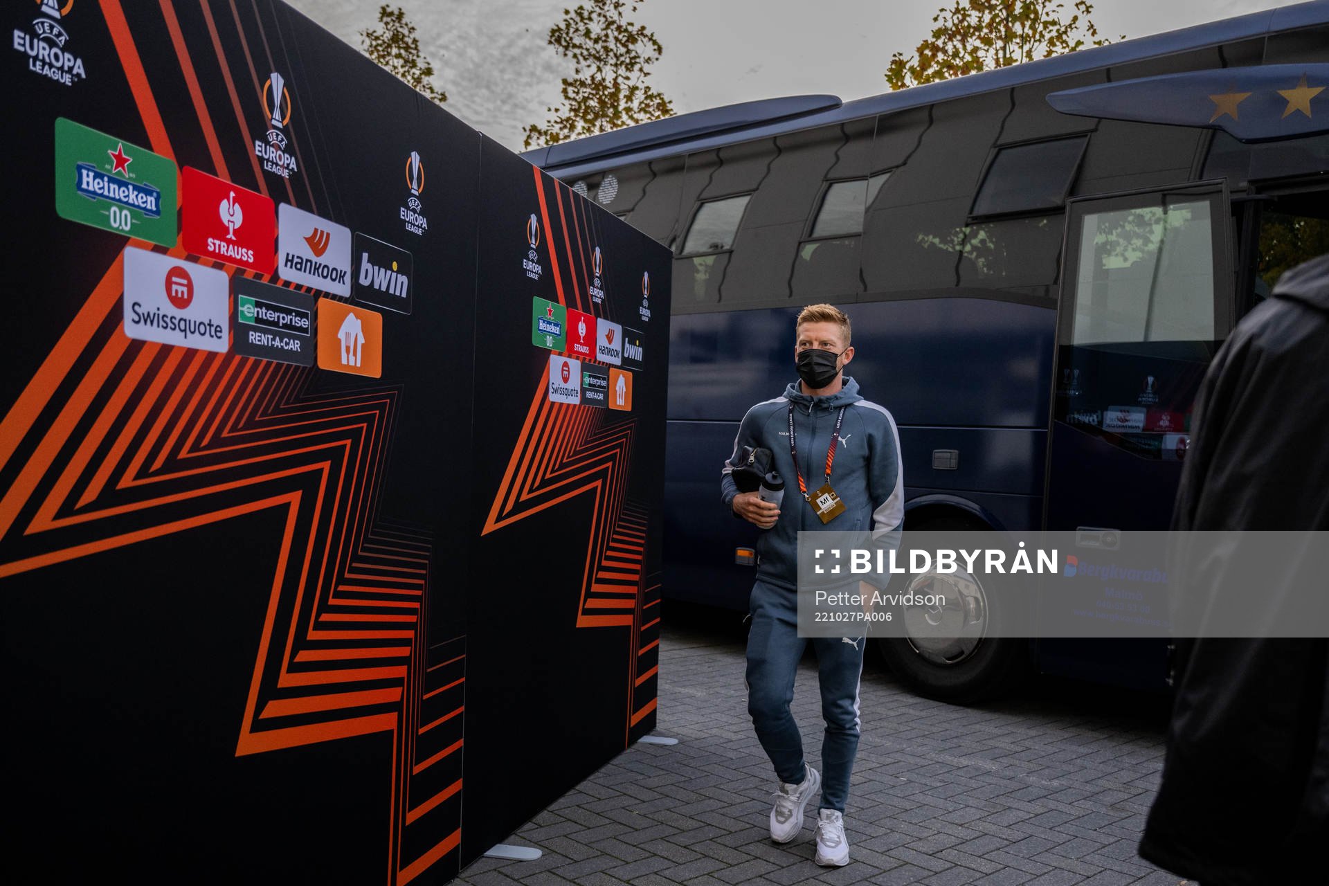 Anders Christiansen of Malmö FF arrives to the stadium