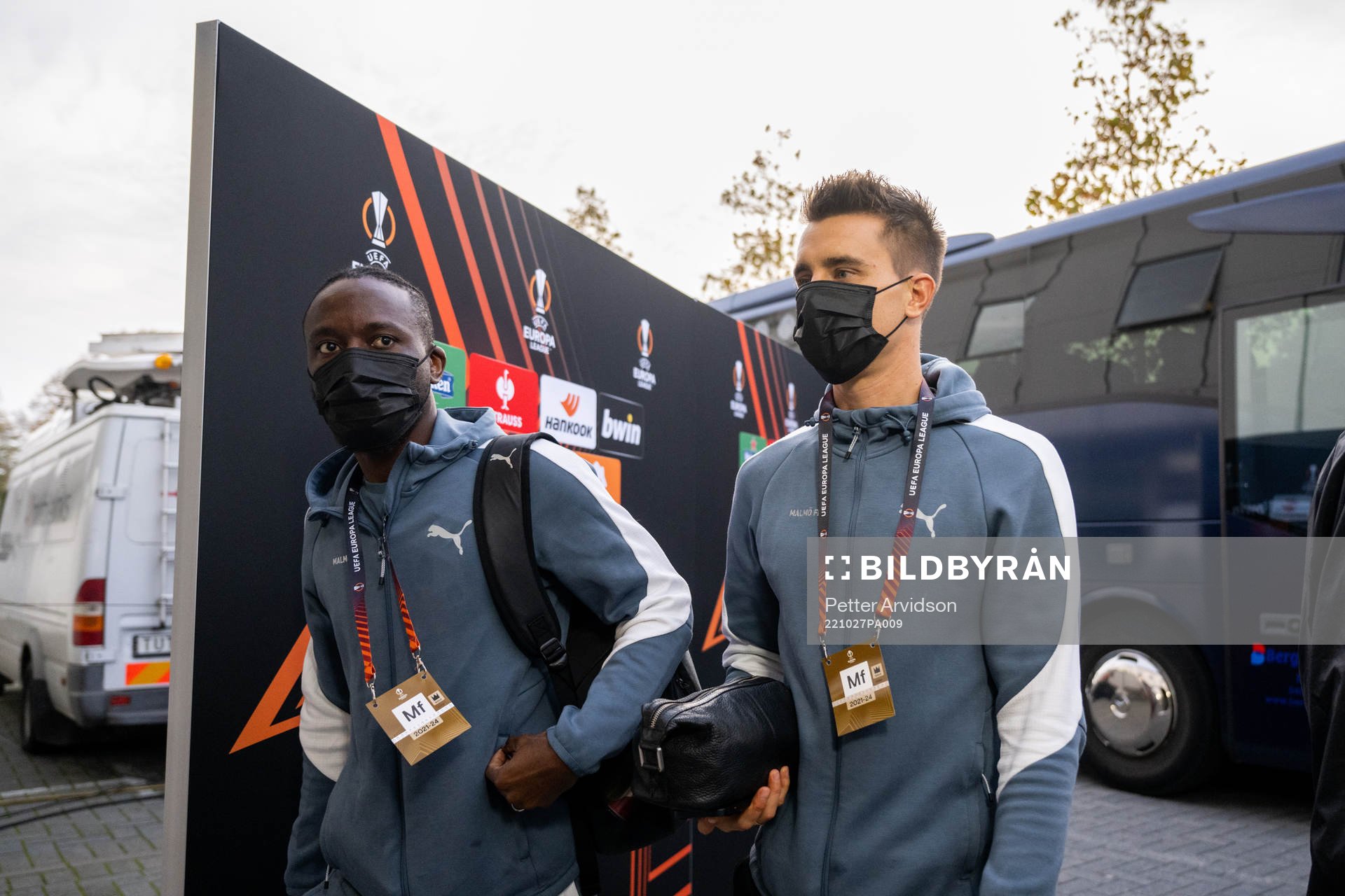 Mohammed Buya Turay and Jonas Knudsen of Malmö FF arrives