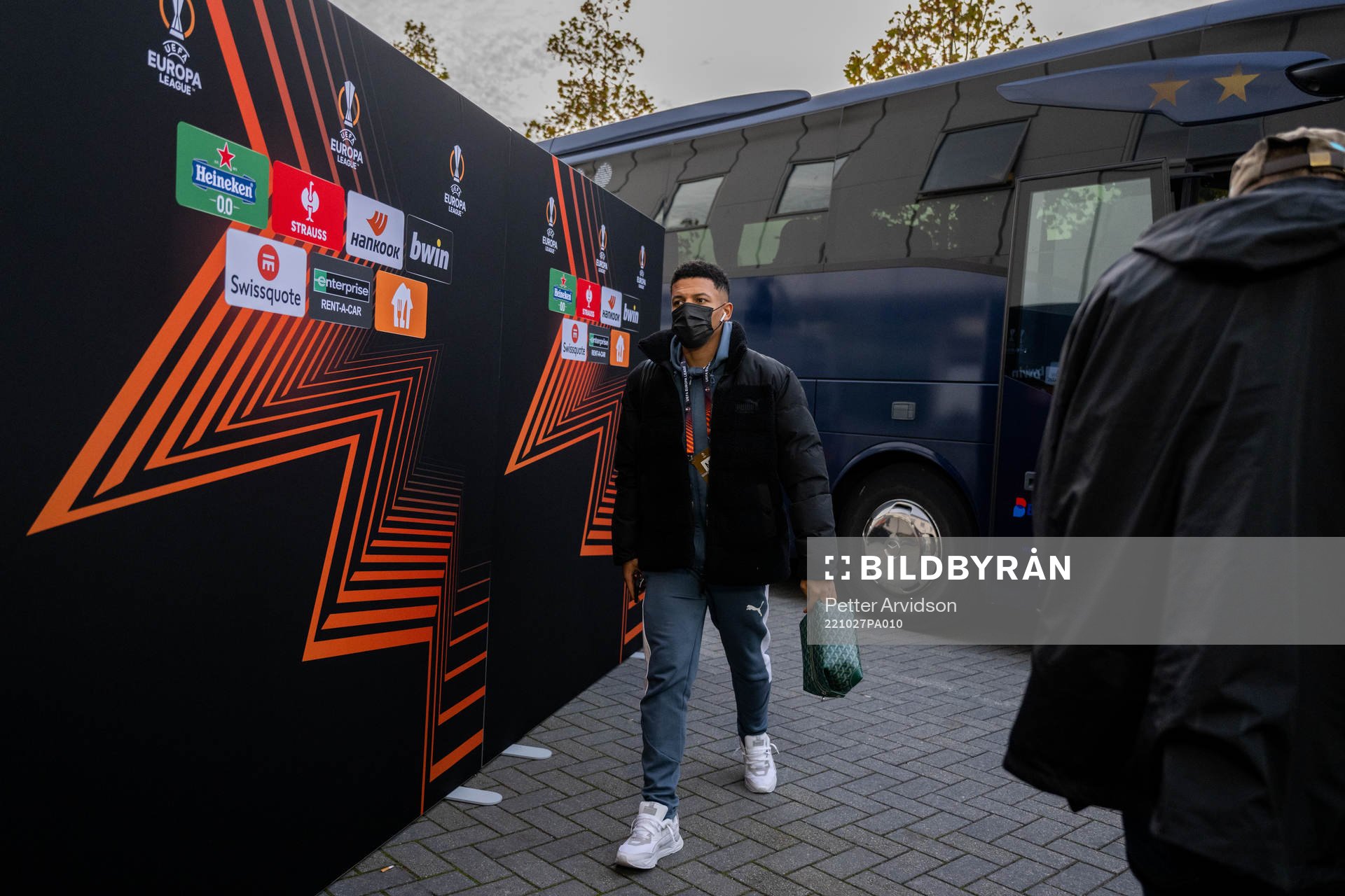 Romain Gall of Malmö FF arrives to the stadium