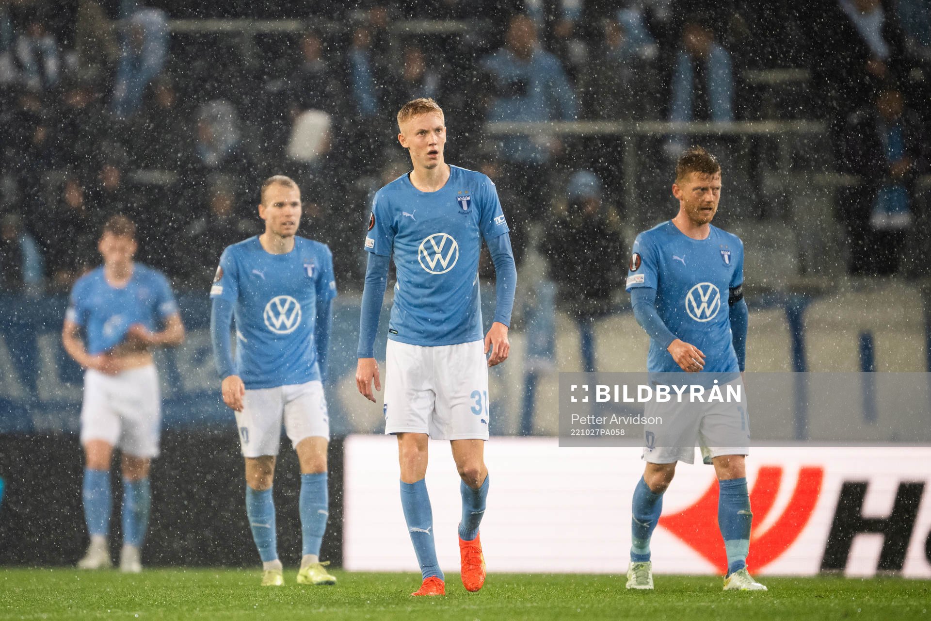 Hugo Larsson of Malmö looks dejected