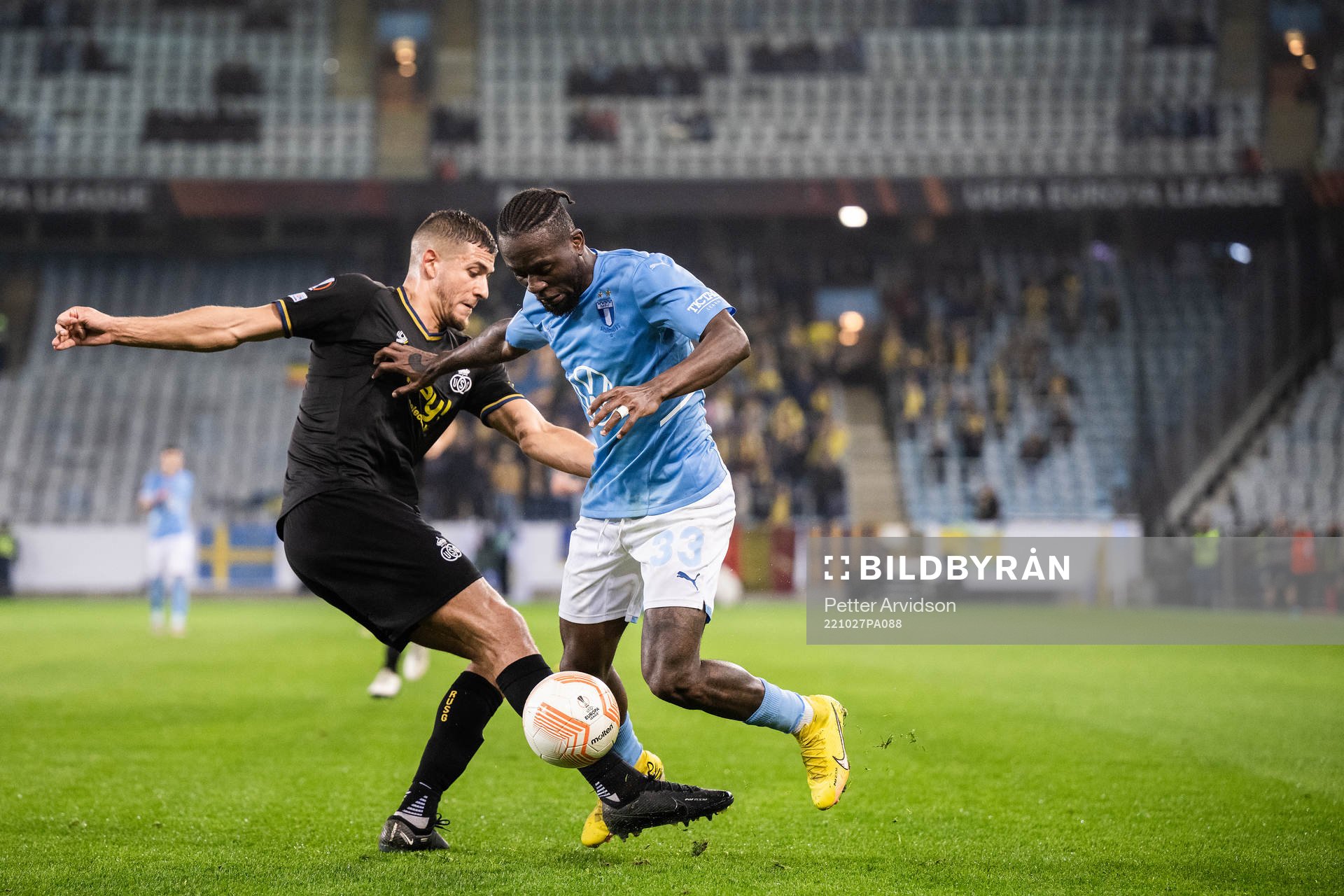 Ismael Kandouss of Union SG and Mohammed Buya Turay of
