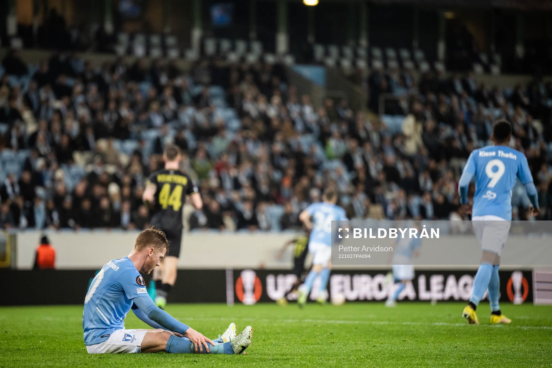Anders Christiansen looks dejected