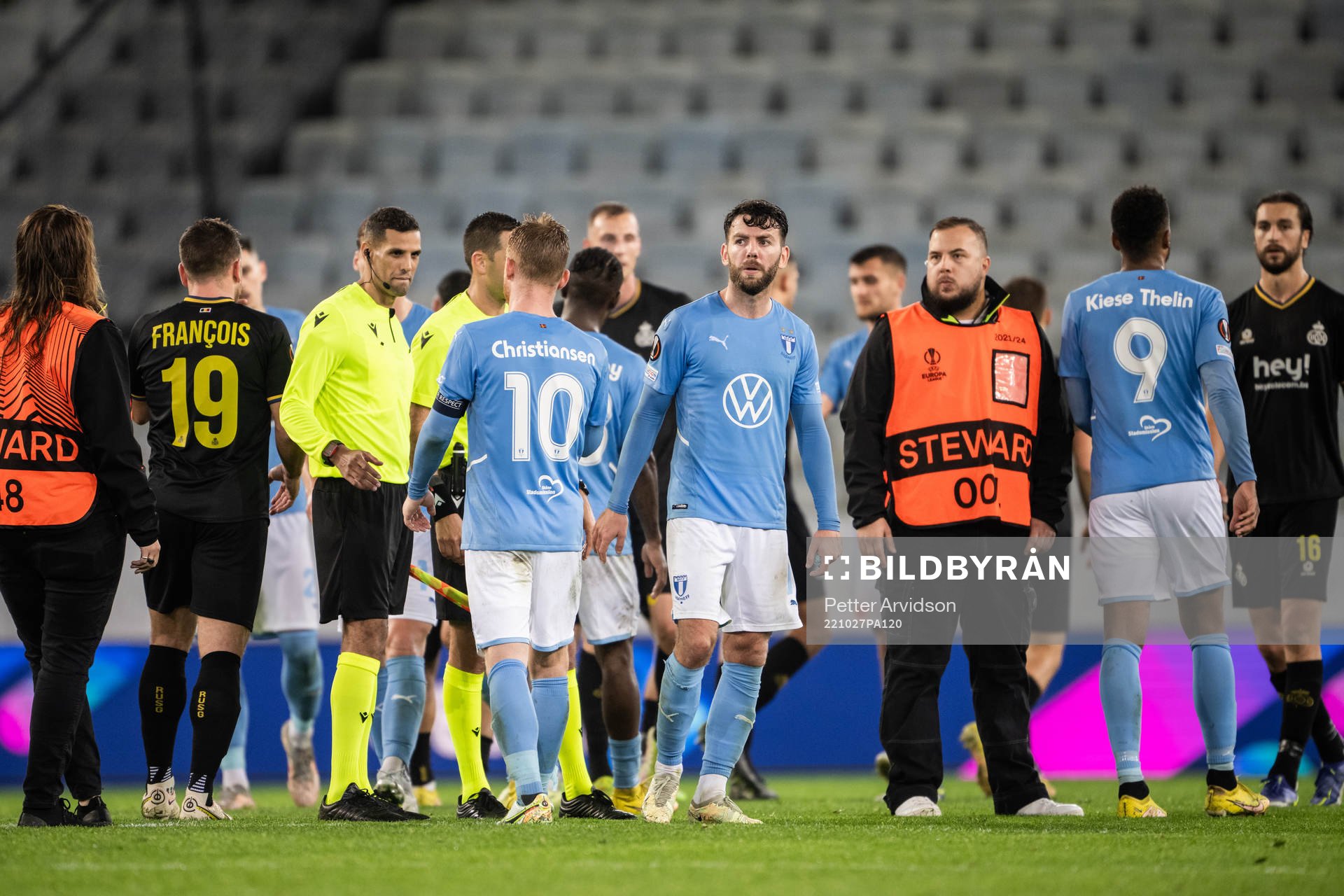 Erdal Rakip of Malmö looks dejected