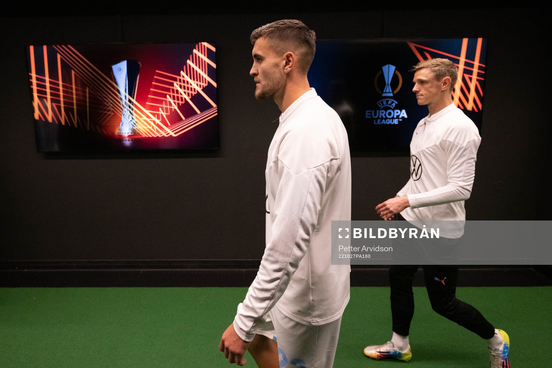 Matěj Chalus and Søren Rieks of Malmö in the in the