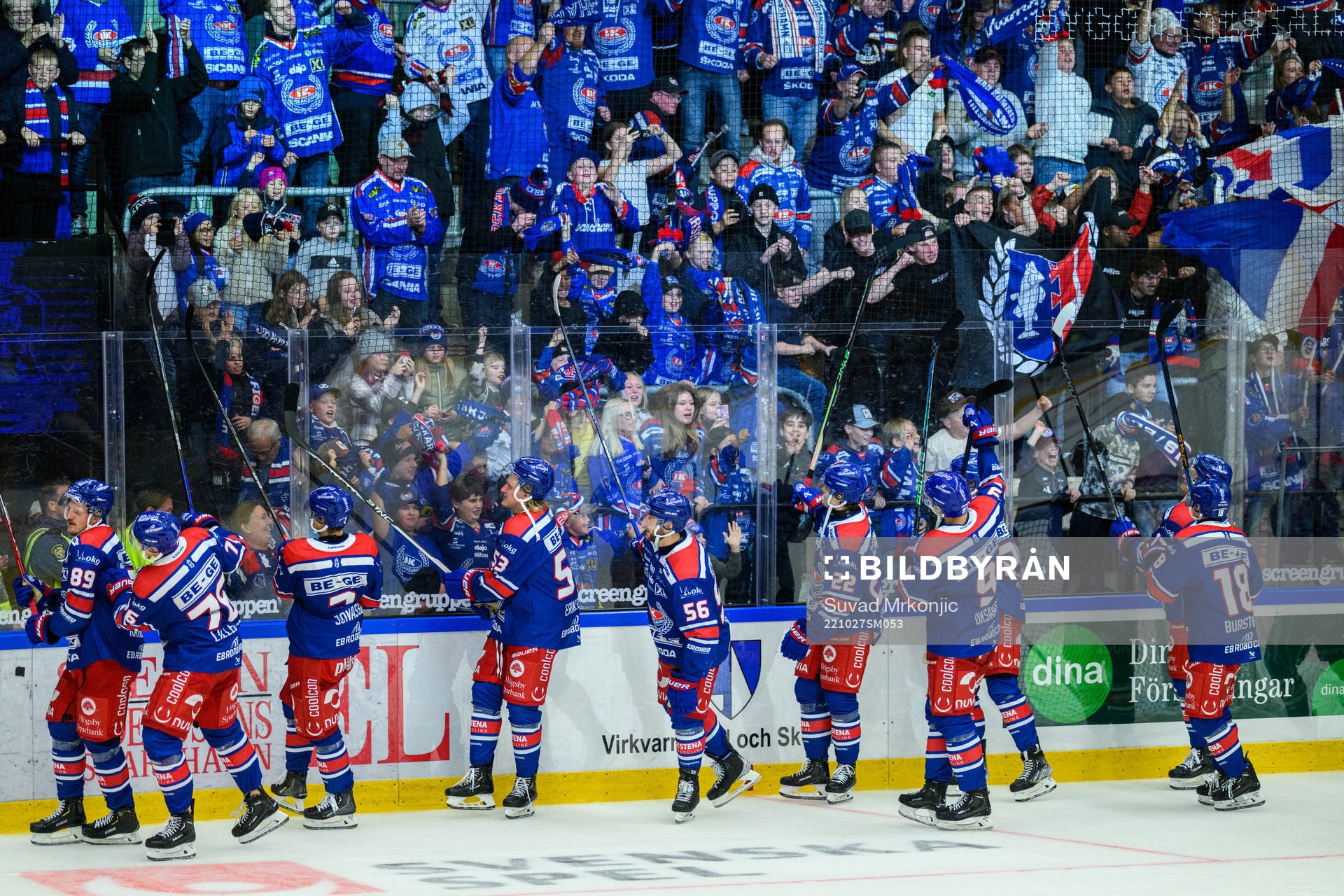Oskarshamns spelare jublar