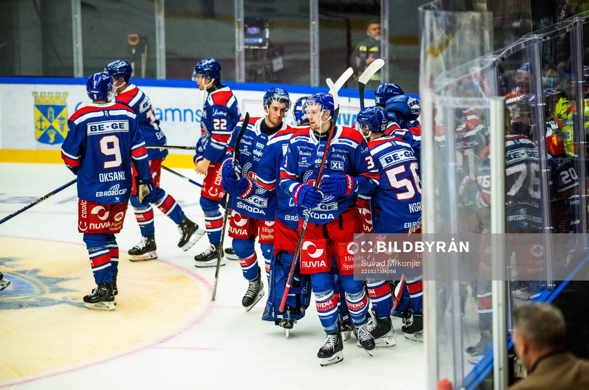 Oskarshamns spelare jublar