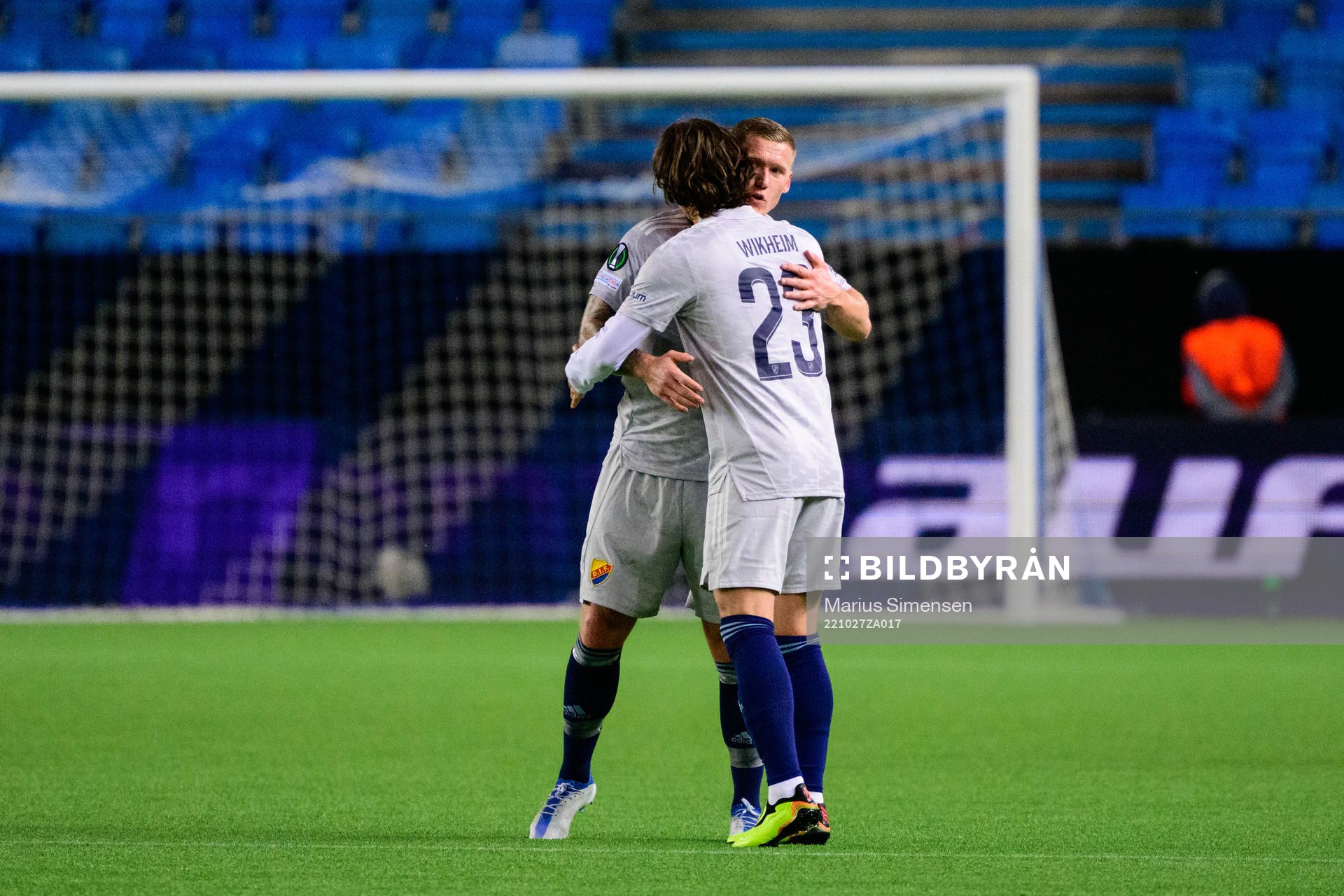 Victor Edvardsen of Djurgården celebrate together with