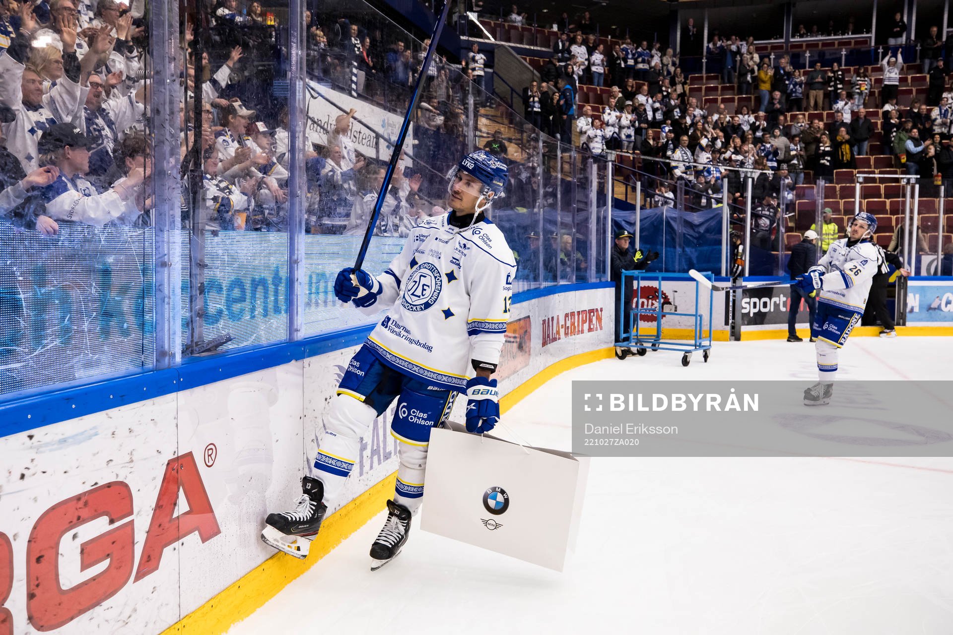 Leksands Jon Knuts jubel eftyer seger 3-2