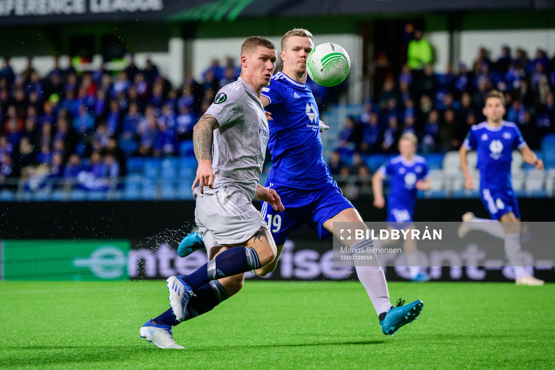 Victor Edvardsen of Djurgården and Eirik Haugan of Molde