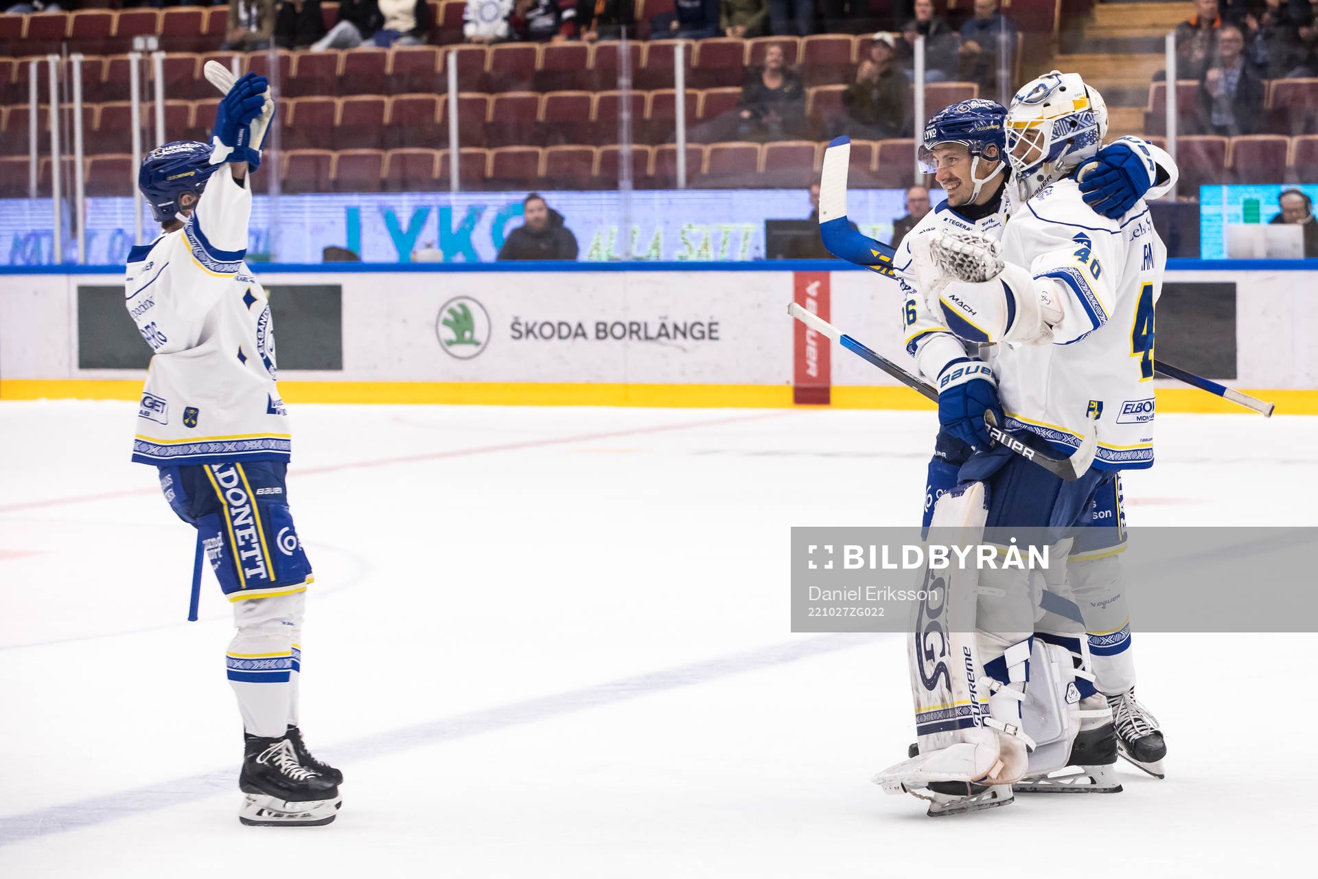 Leksands målvakt Mantas Armalis jubel