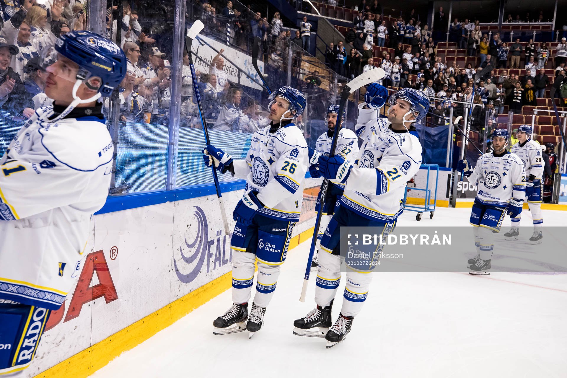 Leksands spelarna jubel