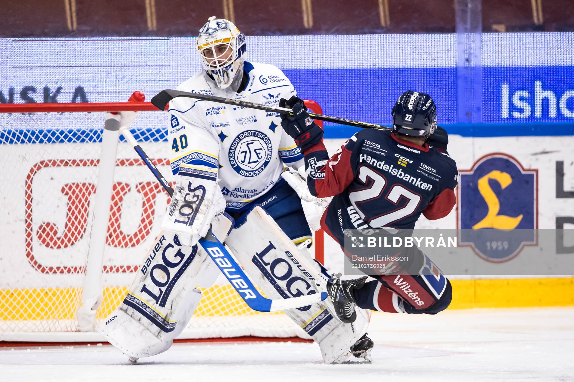 Leksands målvakt Mantas Armalis och Linköpings Vilmos