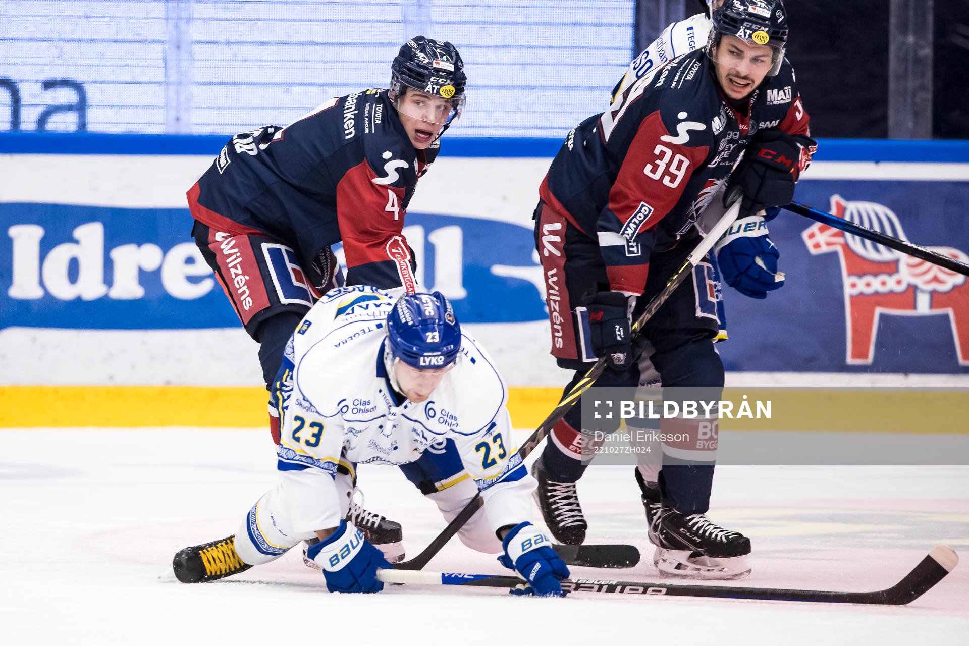 Leksands Mikael Ruohomaa och Linköpings målvakt Mattias