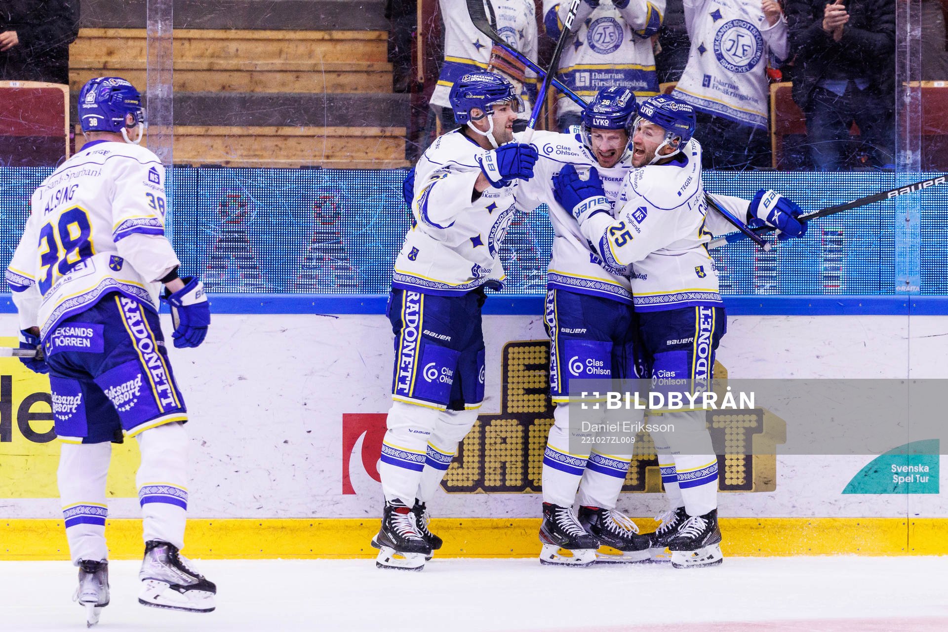 Leksands Patrik Noren jublar efetr 2-1